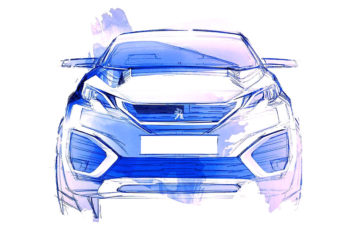 Peugeot 5008 Design Sketch by Sandeep Bhambra