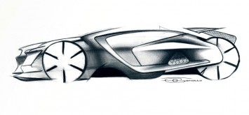 Peugeot EX1 Concept Design Sketch