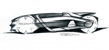 Peugeot EX1 Concept Design Sketch