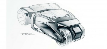 Peugeot EX1 Concept Design Sketch