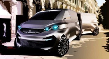 Peugeot Foodtruck Concept Design Sketch Render