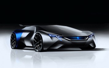 Peugeot Vision Gran Turismo Concept Design Sketch Render