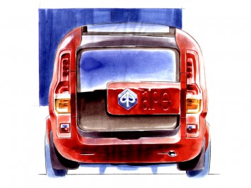 Piaggio New Ape Concept Design Sketch