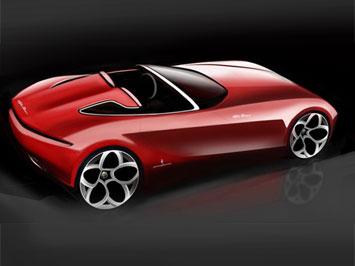 Pininfarina 2uettottanta Design Sketch