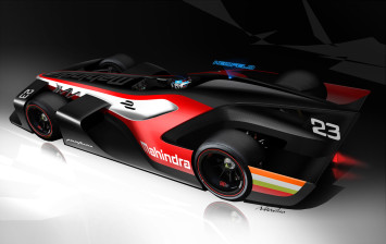 Pininfarina-Mahindra Formula E Concept Design Sketch Render