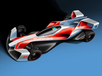 Pininfarina-Mahindra Formula E Concept Design Sketch Render