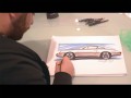 Porsche sketching using Copic markers