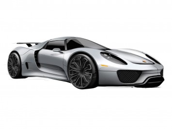 Porsche 918 Spyder Design Sketch