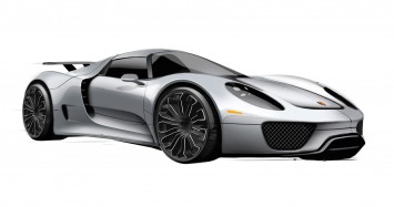 Porsche 918 Spyder Design Sketch Render