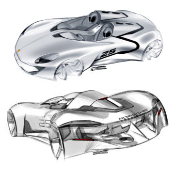 Porsche Concept Design Sketches by Grigory Butin