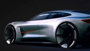 Porsche Mission E Concept Design Sketch detail