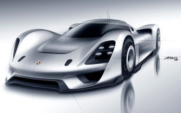 Porsche Vision GT 908 Long Tail Concept Design Sketch Render