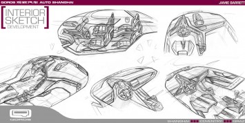 Qoros Flagship Concept - Interior development design sketches