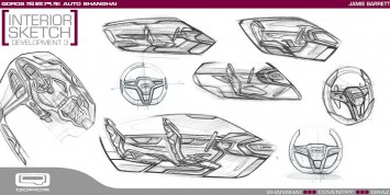 Qoros Flagship Concept - Interior development design sketches