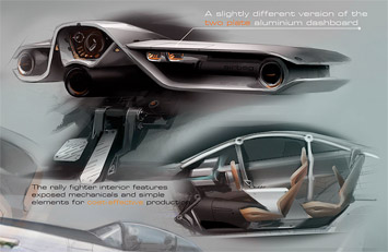 Rally Fighter Interior Design Sketch