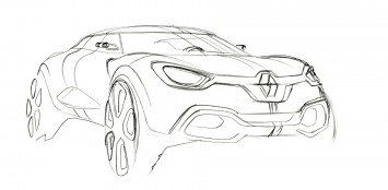 Renault Captur Concept Design Sketch