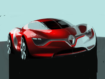 Renault DeZir Concept Design Sketch