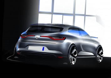 Renault Megane Design Sketch Render by Franck Le Gall