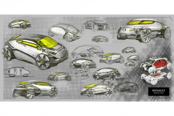 Renault ZOE Concept Design Sketches