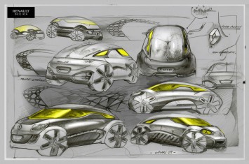 Renault ZOE Concept Design Sketches