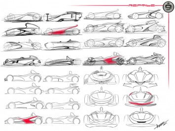 Reptile Hybrid Concept Design Sketches