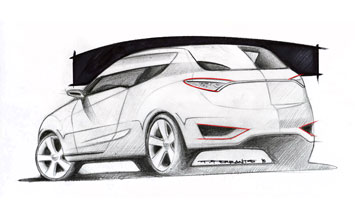 Saab 91 Design Sketch