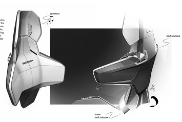 Scania Interior Design Sketches by Arash Karimi