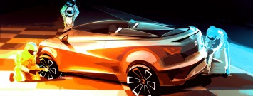 Seat Ibiza Cupster Concept Design Sketch