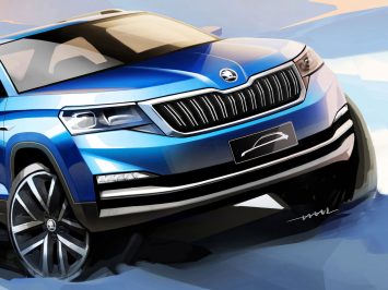 Skoda City SUV for China Design Sketch Render detail