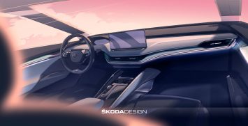 Skoda Enyaq Interior Design Sketch