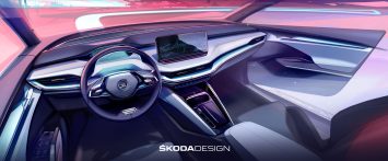 Skoda Enyaq Interior Design Sketch