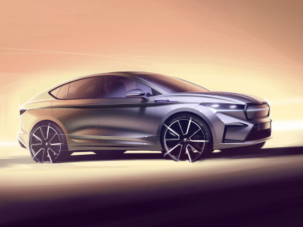 Škoda Enyaq Coupe iV: preview design sketch