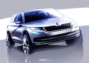 Skoda Kodiaq Design Sketch Render