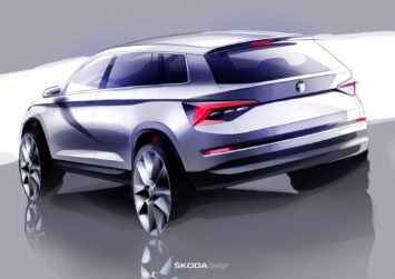 Skoda Kodiaq Design Sketch Render