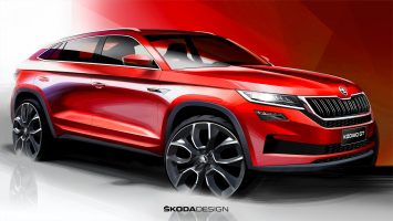 Skoda Kodiaq GT Design Sketch Render