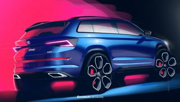 Skoda Kodiaq vRS design sketch render