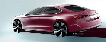 Skoda New Octavia Design Sketch Render