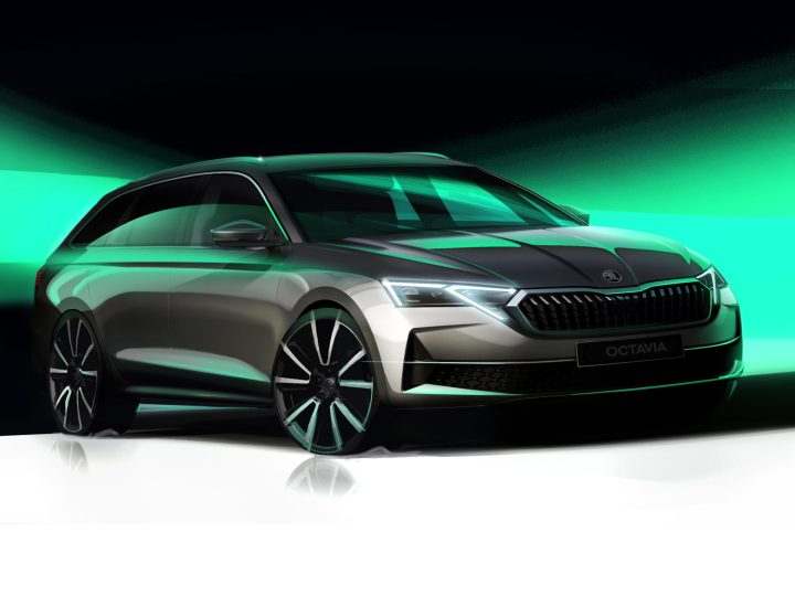 Skoda Octavia Restyled Design Sketch Render