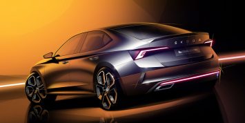 Skoda Octavia vRS iV design sketch render