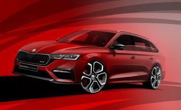 Skoda Octavia vRS iV design sketch render