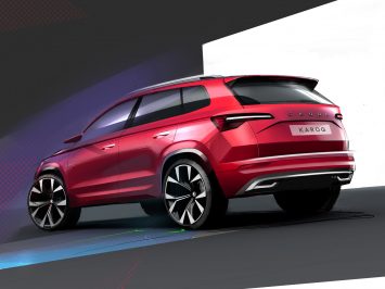 Skoda restyled Karoq Design Sketch Render