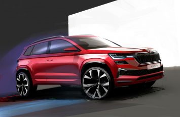 Skoda restyled Karoq Design Sketch Render