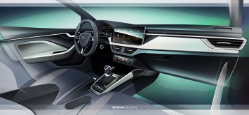 Skoda Scala Interior Design Sketch