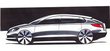 Skoda Superb design sketch