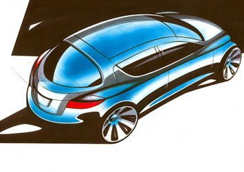 Skoda Superb design sketch