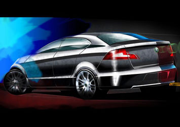 Skoda Superb design sketch