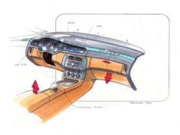 Skoda Superb interior design sketch