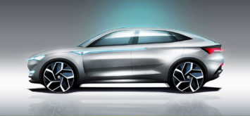 Skoda Vision E Concept Design Sketch Render