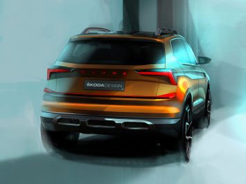 Skoda Vision IN Concept Design Sketch Render