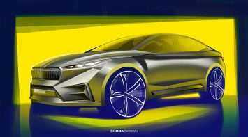 Skoda Vision iV Concept Design Sketch Render